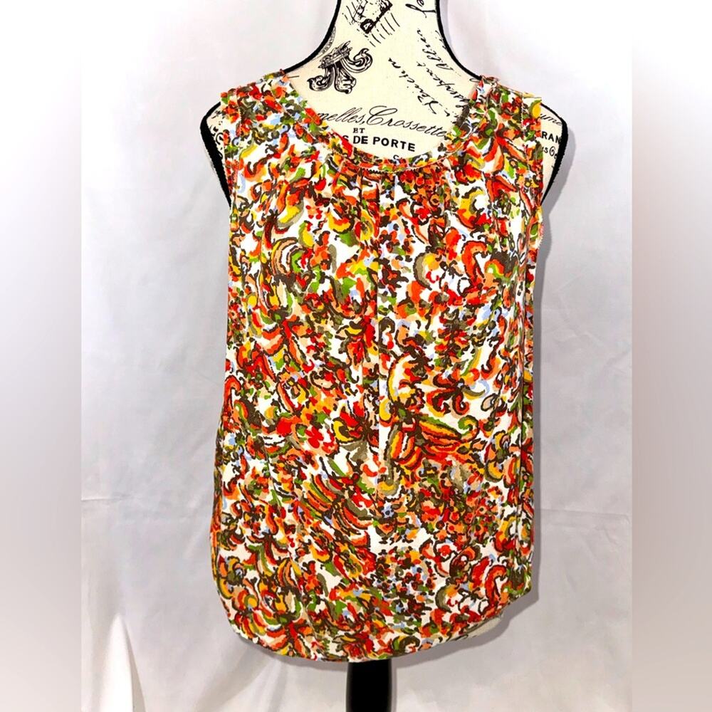 Talbots Fun Multi-colored Sleeveless Top